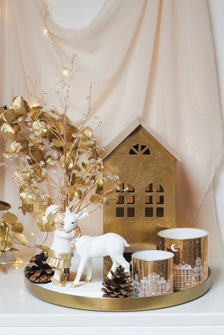 Golden House Tealight Holder - Smalll