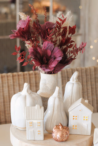 September Skies - Vase & Dried Flowers