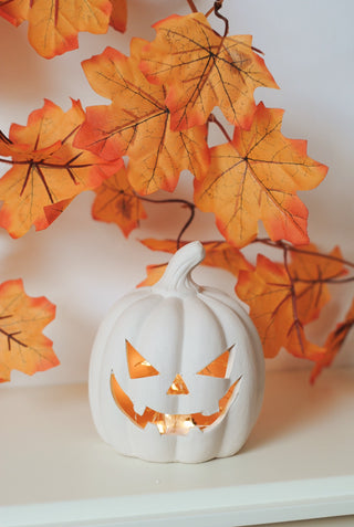 Terracotta Pumpkin Small - White