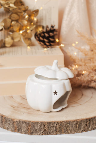 Starry Pumpkin Oil Burner - White