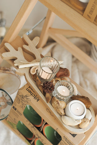 Deer Tray & Tealight Holders Set