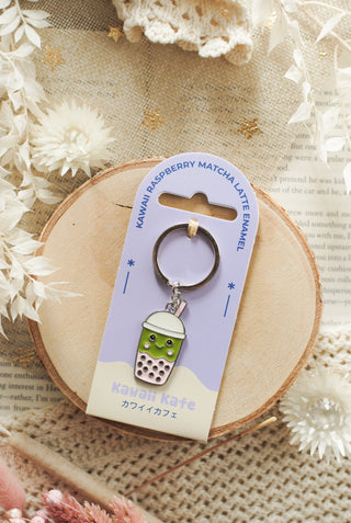 Boba Matcha Tea Keyring