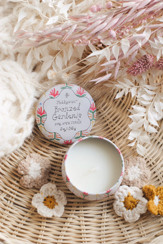 Paddywax - Tulip Tin Candle in Bronzed Gardenia