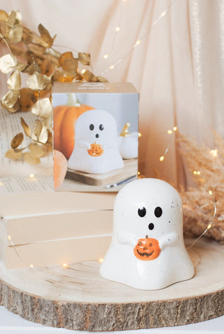 Boo with Pumpkin - Tealight Holder