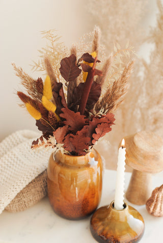 Set of Autumn Vase with Flowers & Little Vase I