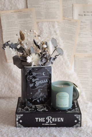 Book of Spells - Book Vase & Dried Flowers