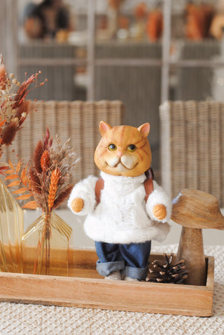 Cat in Sweater Orange
