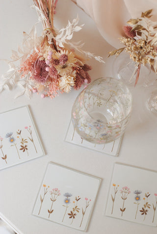 Wildflower Floral Glass