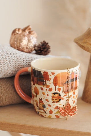 Autumn Mug and Tea Strainer Set