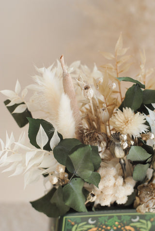 Green Witch Book Vase & Dried Flowers I