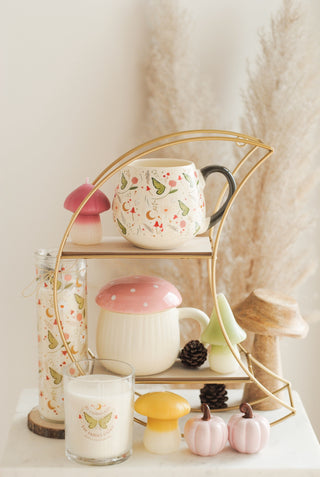 Pink Mushroom Lidded Mug