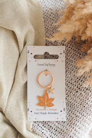 Autumn Magic Leaf Keyring