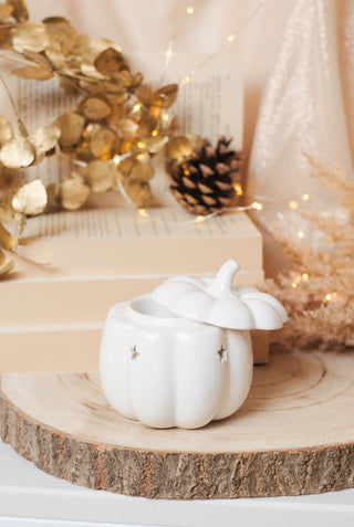 Starry Pumpkin Oil Burner - White