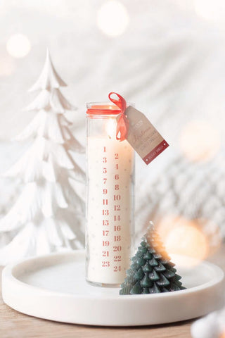 Advent Tube Candle - White