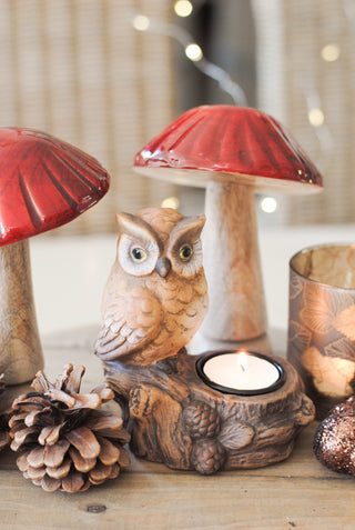 Tealight Holder with Owl