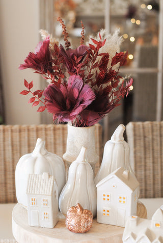 September Skies - Vase & Dried Flowers
