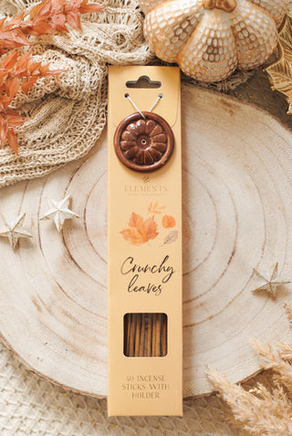 Crunchy Leaves - Incense Sticks & Holder