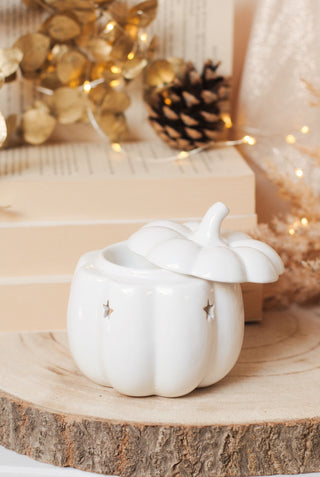 Starry Pumpkin Oil Burner - White