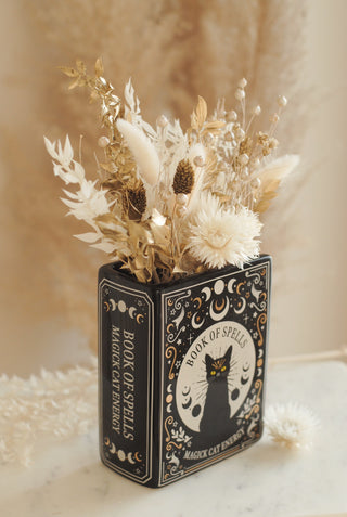 Cat Book Vase