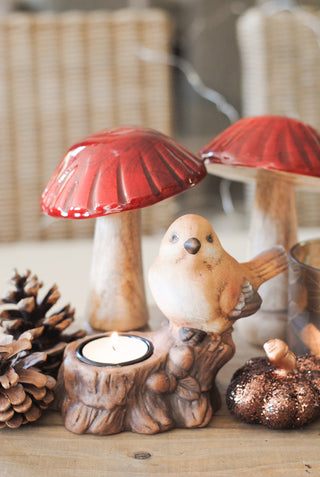 Tealight Holder with Bird