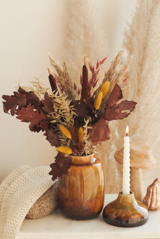 Set of Autumn Vase with Flowers & Little Vase II