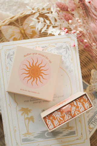 Sun Earrings and Necklace Giftbox