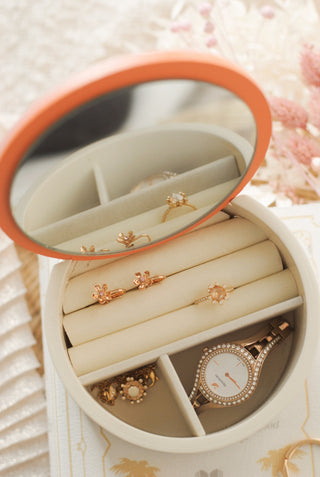 Sun Jewellery Storage Box with Mirror