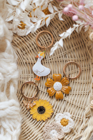 Yellow Daisy Keyring