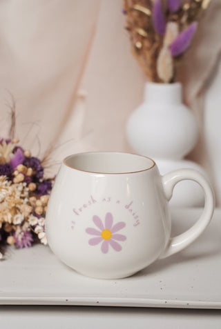 Fresh as a Daisy - Gold Rim Mug