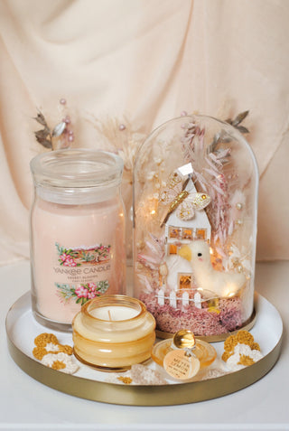 Stolp met Flowers & Led Light