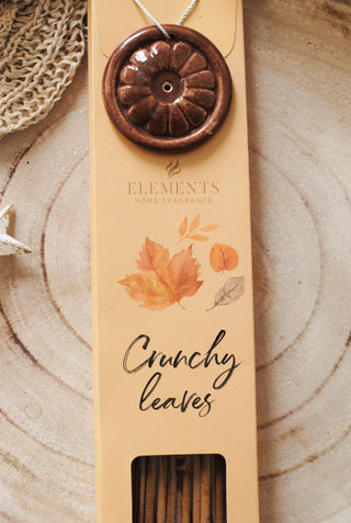 Crunchy Leaves - Incense Sticks & Holder