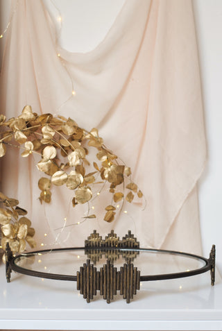 Large Glass Detailed Tray