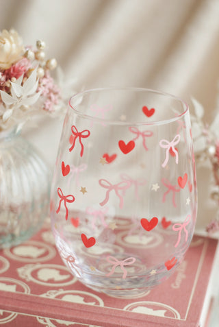 Bows & Hearts Glass