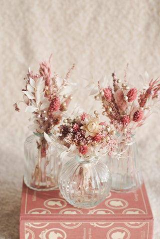 Three Vases & Dried Flowers