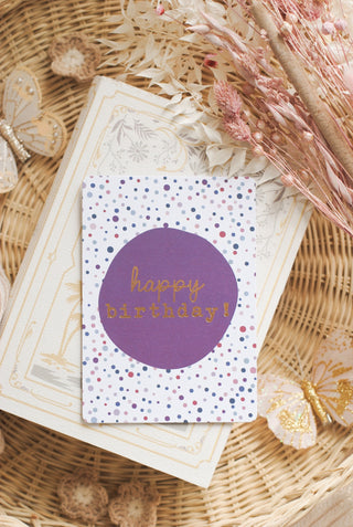 Happy Birthday! - Gold Foil Ansichtkaart