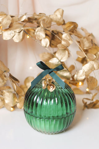 Christmas Ball Candle - Green