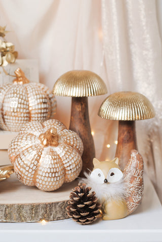 Gold Ceramic Pumpkin