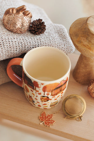 Autumn Mug and Tea Strainer Set