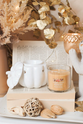 Starry Pumpkin Oil Burner - White