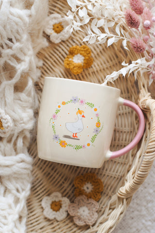 Floral Duckie Mug