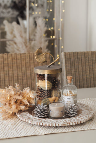 Ginkgo Leaf - Glass Jar with Lid