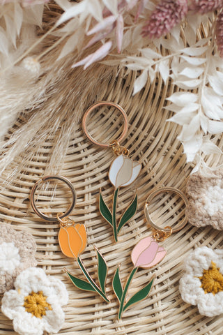 Tulip Keyring - Pink