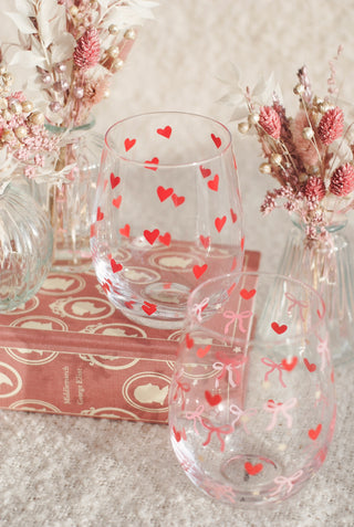 Bows & Hearts Glass