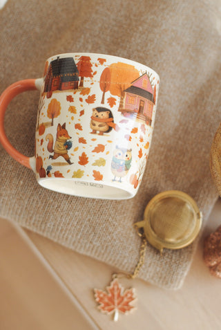 Autumn Mug and Tea Strainer Set