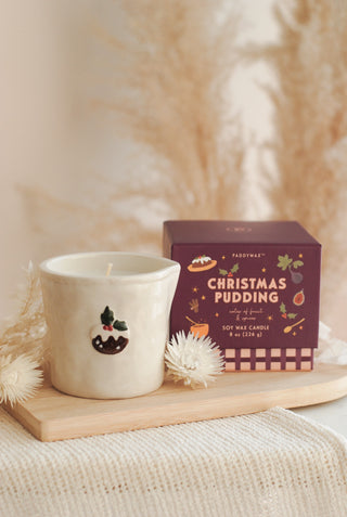 Paddywax - Bistro Ceramic Candle in Christmas Pudding
