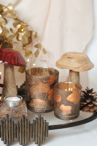 Golden Autumn Tealight Holder Small