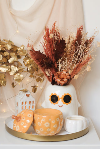Floral Pumpkin Wax & Oil Burner