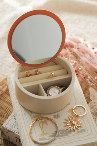 Sun Jewellery Storage Box with Mirror