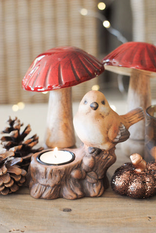 Tealight Holder with Bird