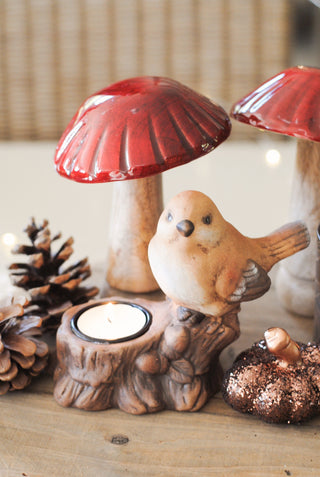 Tealight Holder with Bird